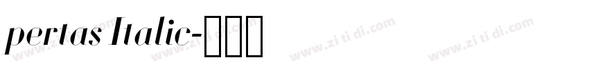 pertas Italic字体转换 pertas Italic字体转换